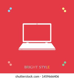 A laptop vector icon .A sign of a laptop. A symbol of a laptop.