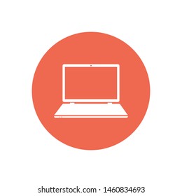 A laptop vector icon .A sign of a laptop. A symbol of a laptop.