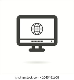Laptop vector icon. Black illustration isolated for graphic and web design.