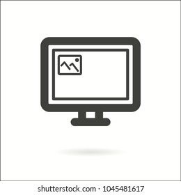 Laptop vector icon. Black illustration isolated for graphic and web design.