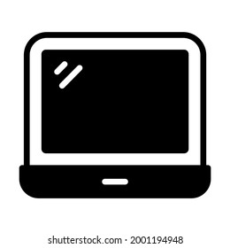 laptop vector Icon-  Black style high quality vector illustration.