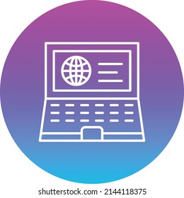Icono vector de portátil. Se puede usar para imprimir, móviles y aplicaciones web.