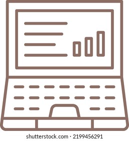 Laptop-Vektorsymbol. Kann für Druck-, Mobil- und Web-Anwendungen verwendet werden.
