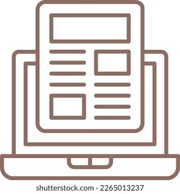 Laptop vector icon. Can be used for printing, mobile and web applications.