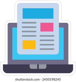 Laptop vector icon. Can be used for printing, mobile and web applications.