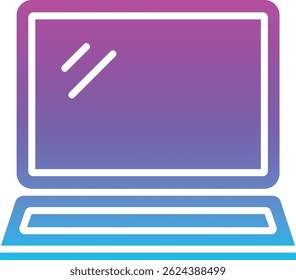 Laptop-Vektorsymbol. Kann für Druck-, Mobil- und Web-Anwendungen verwendet werden.
