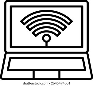 Laptop vector icon. Can be used for printing, mobile and web applications.