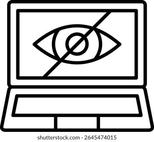 Laptop vector icon. Can be used for printing, mobile and web applications.