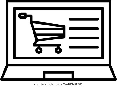 Laptop vector icon. Can be used for printing, mobile and web applications.