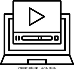 Laptop vector icon. Can be used for printing, mobile and web applications.