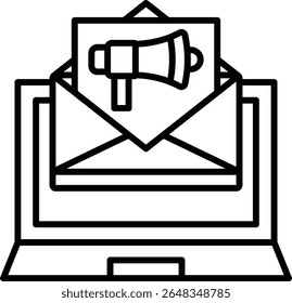 Laptop vector icon. Can be used for printing, mobile and web applications.