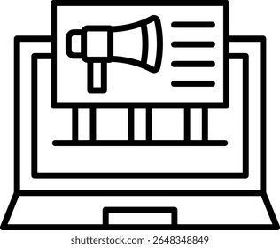 Laptop vector icon. Can be used for printing, mobile and web applications.