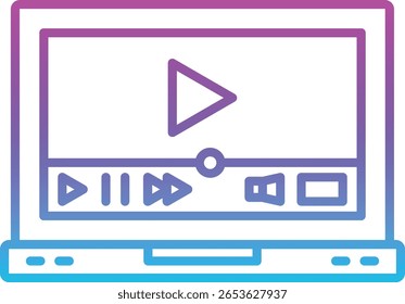 Laptop vector icon. Can be used for printing, mobile and web applications.