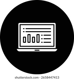Laptop-Vektorsymbol. Kann für Druck-, Mobil- und Web-Anwendungen verwendet werden.