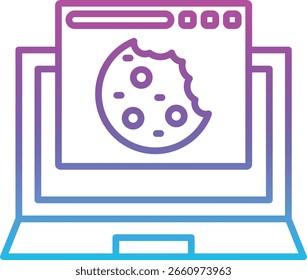 Laptop-Vektorsymbol. Kann für Druck-, Mobil- und Web-Anwendungen verwendet werden.