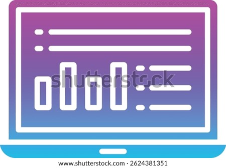 Laptop vector icon. Can be used for printing, mobile and web applications.
