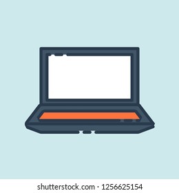 Laptop vector icon. Computer vector. Electronic Device