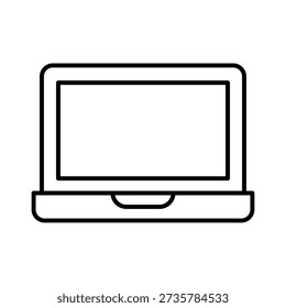 Laptop vector icon. Computer Illustration sign. PC symbol or logo.