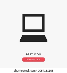 Laptop vector icon. Computer symbol. Pc icon. Best modern flat pictogram illustration for web and mobile apps design