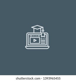 Laptop vector icon. Laptop concept stroke symbol design. Thin graphic elements vector illustration, outline pattern for your web site design, logo, UI. EPS 10.