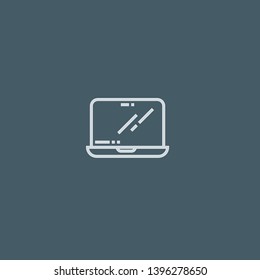 Laptop vector icon. Laptop concept stroke symbol design. Thin graphic elements vector illustration, outline pattern for your web site design, logo, UI. EPS 10.