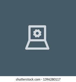 Laptop vector icon. Laptop concept stroke symbol design. Thin graphic elements vector illustration, outline pattern for your web site design, logo, UI. EPS 10.