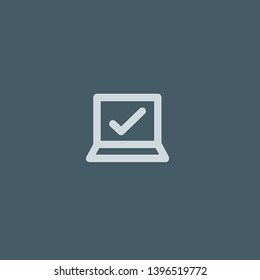 Laptop vector icon. Laptop concept stroke symbol design. Thin graphic elements vector illustration, outline pattern for your web site design, logo, UI. EPS 10.