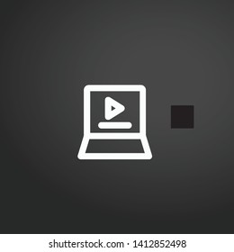 Laptop vector icon. Laptop concept stroke symbol design. Thin graphic elements vector illustration, outline pattern for your web site design, logo, UI. EPS 10.