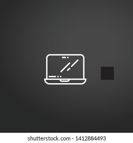 Laptop vector icon. Laptop concept stroke symbol design. Thin graphic elements vector illustration, outline pattern for your web site design, logo, UI. EPS 10.