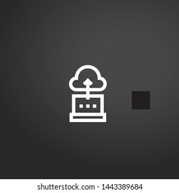 Laptop vector icon. Laptop concept stroke symbol design. Thin graphic elements vector illustration, outline pattern for your web site design, logo, UI. EPS 10.