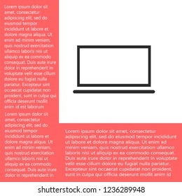 LAPTOP vector icon eps 10