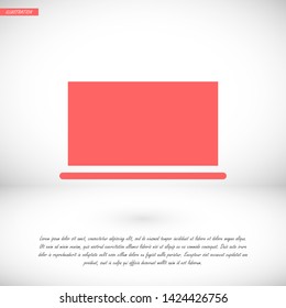 LAPTOP vector icon eps 10 , Lorem ipsum Flat design
