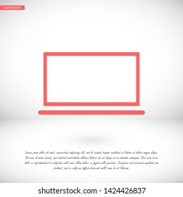 LAPTOP vector icon eps 10 , Lorem ipsum Flat design