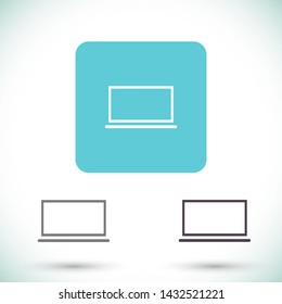 LAPTOP vector icon eps 10 , Lorem ipsum Flat design