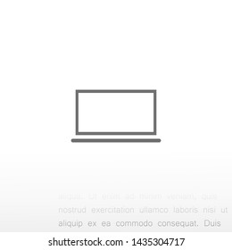 LAPTOP vector icon eps 10 , Lorem ipsum Flat design