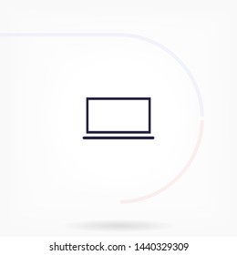LAPTOP vector icon eps 10 , Lorem ipsum Flat design