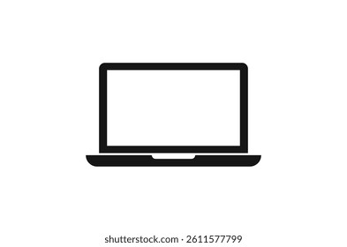 Laptop vector icon, filled flat icon, solid pictogram isolated on a transparent background