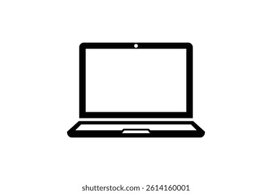 Laptop vector icon, filled flat icon, solid pictogram, isolated on transparent background - Powered by Shutterstock - Get 15% off with code: PIKWIZARD15