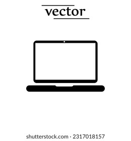 Laptop Vector Icon flat illustration on white background..eps