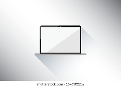 Icono vectorial de portátil. Diseño mínimo y plano de ordenador portátil portátil.