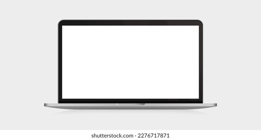 Laptop vector icon.  Laptop in flat style isolated on white background. Vector illustration