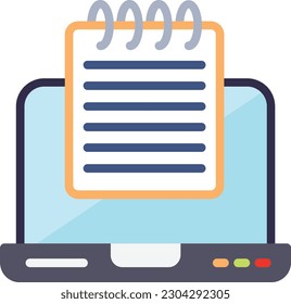 Laptop Vector Icon Flat Style