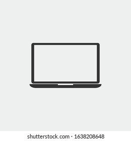 Laptop vector icon illustration icon