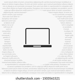 Laptop Vector icon . Illustration design