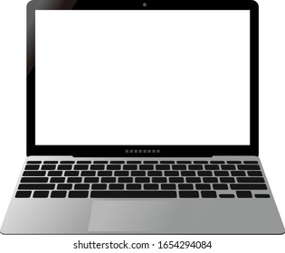 Laptop Vector. Icon illustration. Realistic computer in mockup style. Laptop isolated on a white background. Vector illustration