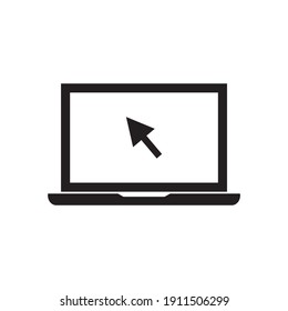 Laptop vector icon illustration sign