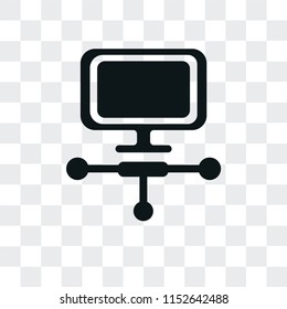 Laptop vector icon isolated on transparent background, Laptop logo concept