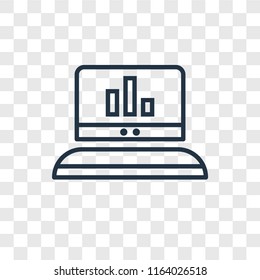 Laptop vector icon isolated on transparent background, Laptop logo concept