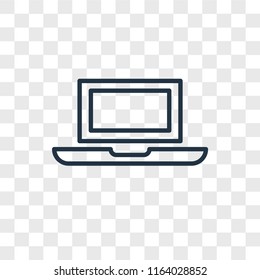 Laptop vector icon isolated on transparent background, Laptop logo concept