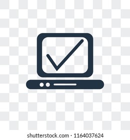 Laptop vector icon isolated on transparent background, Laptop logo concept